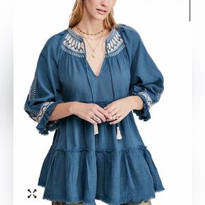 Free People Dreamweaver Embroidered Tunic